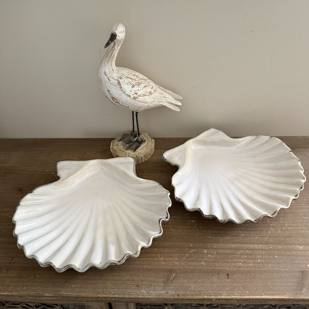 Set of 2 Pottery Barn Under The Sea Plates 9” Dish Nautical Coastal Beach Decor